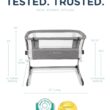 Baby Delight Beside Me Dreamer Bassinet | Bedside Sleeper | 6-Position Height Adjustment | Charcoal Tweed