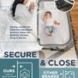 Baby Delight Beside Me Dreamer Bassinet | Bedside Sleeper | 6-Position Height Adjustment | Charcoal Tweed
