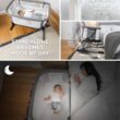 Baby Delight Beside Me Dreamer Bassinet | Bedside Sleeper | 6-Position Height Adjustment | Charcoal Tweed
