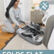 Baby Delight Beside Me Dreamer Bassinet | Bedside Sleeper | 6-Position Height Adjustment | Charcoal Tweed