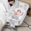 Baby Delight Beside Me Dreamer Bassinet | Bedside Sleeper | 6-Position Height Adjustment | Driftwood Grey