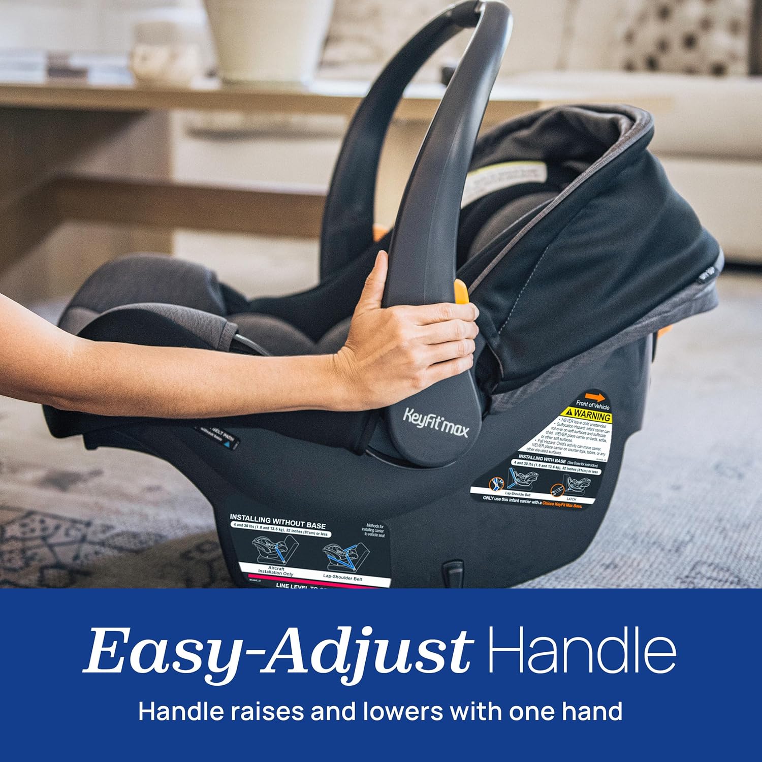 Chicco KeyFit Max ClearTex Infant Car Seat and Base, Rear-Facing Seat for Infants 4-30 lbs., Lupine/Purple Chicco KeyFit Max ClearTex Infant Car Seat and Base, Rear-Facing Seat for Infants 4-30 lbs., Infant Head and Body Support, Compatible with Chicco Strollers, Baby Travel Gear | Lupine/Purple