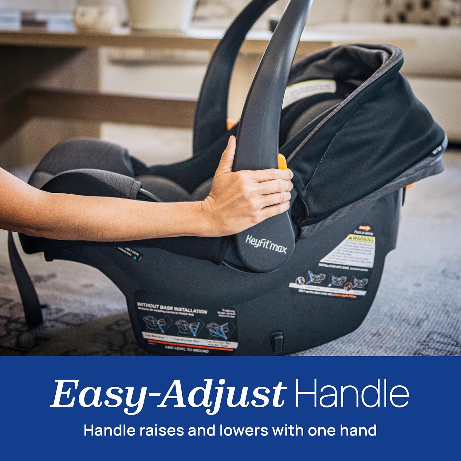 Chicco KeyFit Max Zip ClearTex Infant Car Seat and Base, Rear-Facing Seat for Infants 4-30 lbs., Apex/Black Chicco KeyFit Max Zip ClearTex Infant Car Seat and Base, Rear-Facing Seat for Infants 4-30 lbs., Infant Head and Body Support, Compatible with Chicco Strollers, Baby Travel Gear | Apex/Black