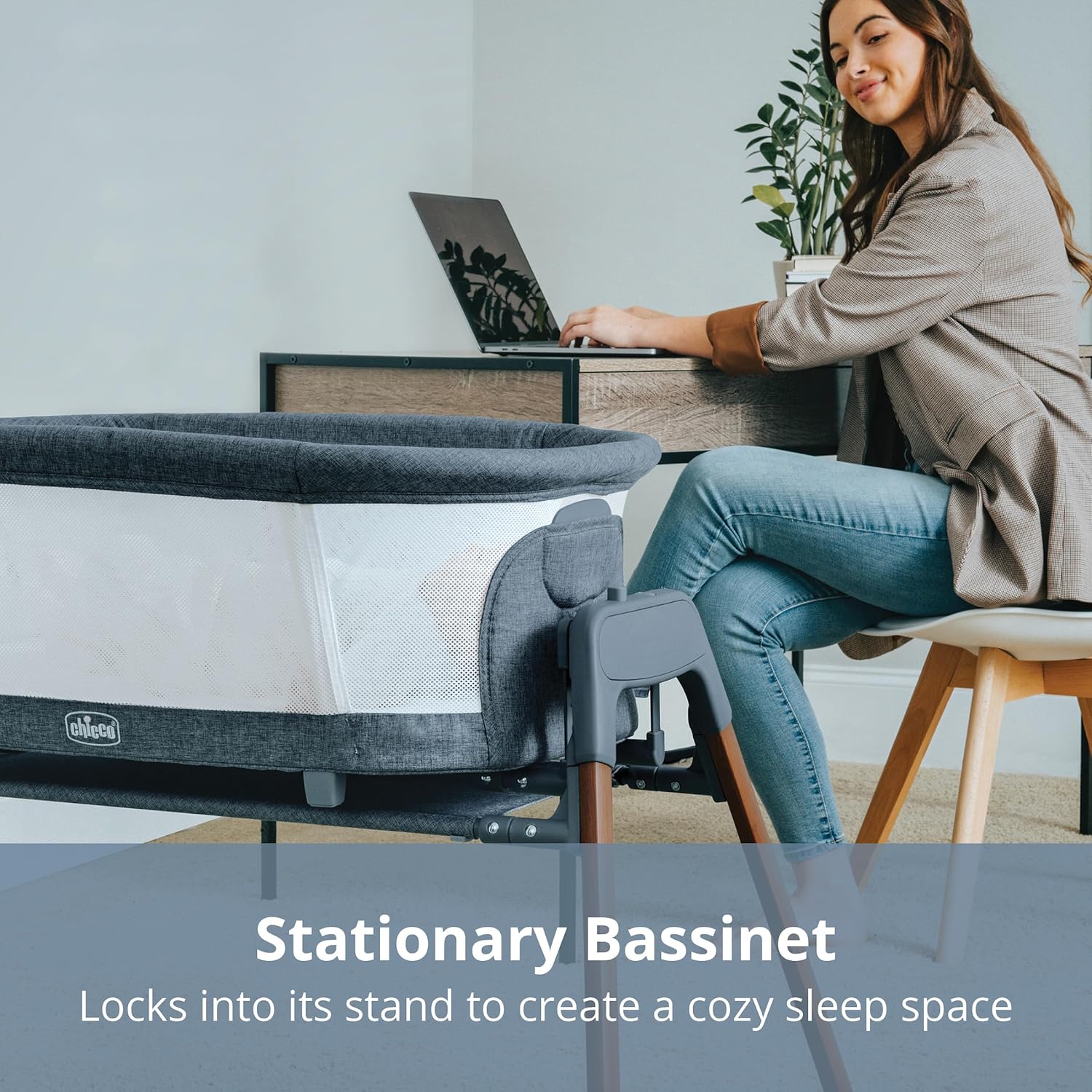 Chicco LullaGlide 3-in-1 Stationary, Gliding, and Portable Baby Bassinet, Waterproof Mattress and Fitted Sheet, Luna/Grey Chicco LullaGlide 3-in-1 Stationary, Gliding, and Portable Baby Bassinet, Waterproof Mattress and Fitted Sheet, Travel Bassinet for Baby Includes Carry Bag | Luna/Grey