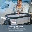 Chicco LullaGlide 3-in-1 Stationary, Gliding, and Portable Baby Bassinet, Waterproof Mattress and Fitted Sheet, Luna/Grey Chicco LullaGlide 3-in-1 Stationary, Gliding, and Portable Baby Bassinet, Waterproof Mattress and Fitted Sheet, Travel Bassinet for Baby Includes Carry Bag | Luna/Grey