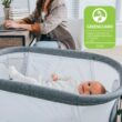 Chicco LullaGlide 3-in-1 Stationary, Gliding, and Portable Baby Bassinet, Waterproof Mattress and Fitted Sheet, Luna/Grey Chicco LullaGlide 3-in-1 Stationary, Gliding, and Portable Baby Bassinet, Waterproof Mattress and Fitted Sheet, Travel Bassinet for Baby Includes Carry Bag | Luna/Grey