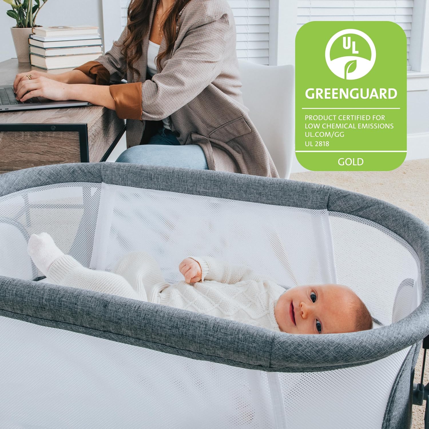 Chicco LullaGlide 3-in-1 Stationary, Gliding, and Portable Baby Bassinet, Waterproof Mattress and Fitted Sheet, Luna/Grey Chicco LullaGlide 3-in-1 Stationary, Gliding, and Portable Baby Bassinet, Waterproof Mattress and Fitted Sheet, Travel Bassinet for Baby Includes Carry Bag | Luna/Grey