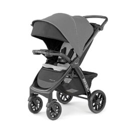 Chicco Bravo LE ClearTex Full-Size Stroller for Babies and Toddlers, UPF-Rated Canopy, GREENGUARD Gold Certified, Lightweight, One-Hand Compact Fold | Pewter/Grey