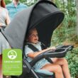 Chicco Bravo LE ClearTex Full-Size Stroller for Babies and Toddlers, UPF-Rated Canopy, GREENGUARD Gold Certified, Lightweight, One-Hand Compact Fold | Pewter/Grey