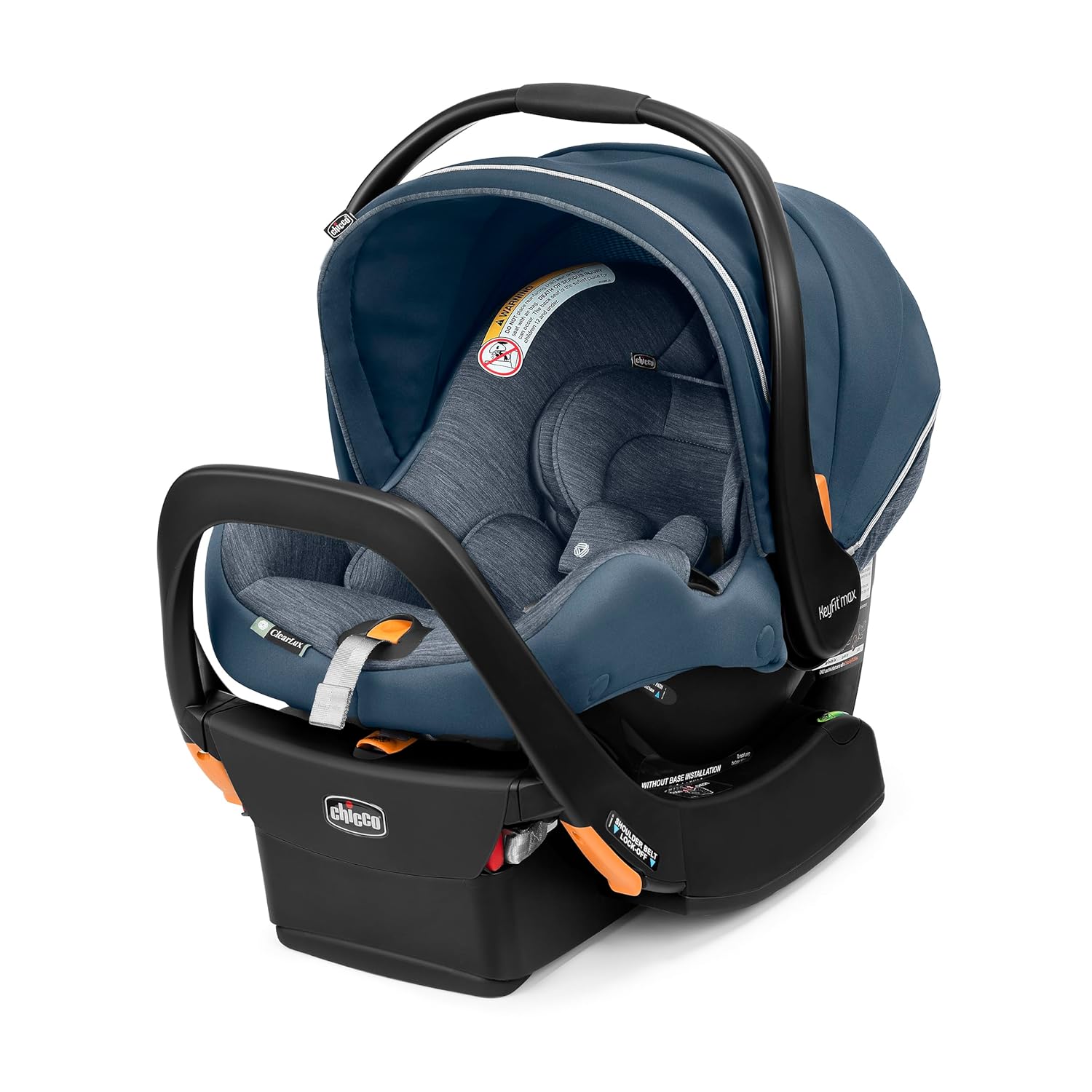 Chicco KeyFit Max Zip ClearLux Infant Car Seat and Base, Rear-Facing Seat for Infants 4-30 lbs., Midori/Blue Chicco KeyFit Max Zip ClearLux Infant Car Seat and Base, Rear-Facing Seat for Infants 4-30 lbs., Zip-Open Privacy Shield, Compatible with Chicco Strollers, Baby Travel Gear | Midori/Blue