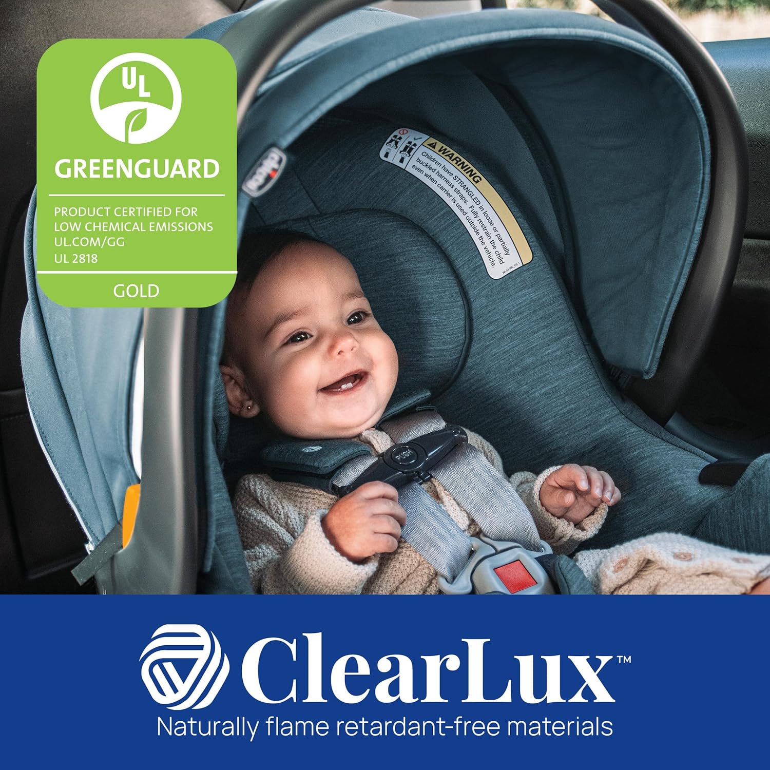 Chicco KeyFit Max Zip ClearLux Infant Car Seat and Base, Rear-Facing Seat for Infants 4-30 lbs., Verona/Grey Chicco KeyFit Max Zip ClearLux Infant Car Seat and Base, Rear-Facing Seat for Infants 4-30 lbs., Zip-Open Privacy Shield, Compatible with Chicco Strollers, Baby Travel Gear | Verona/Grey