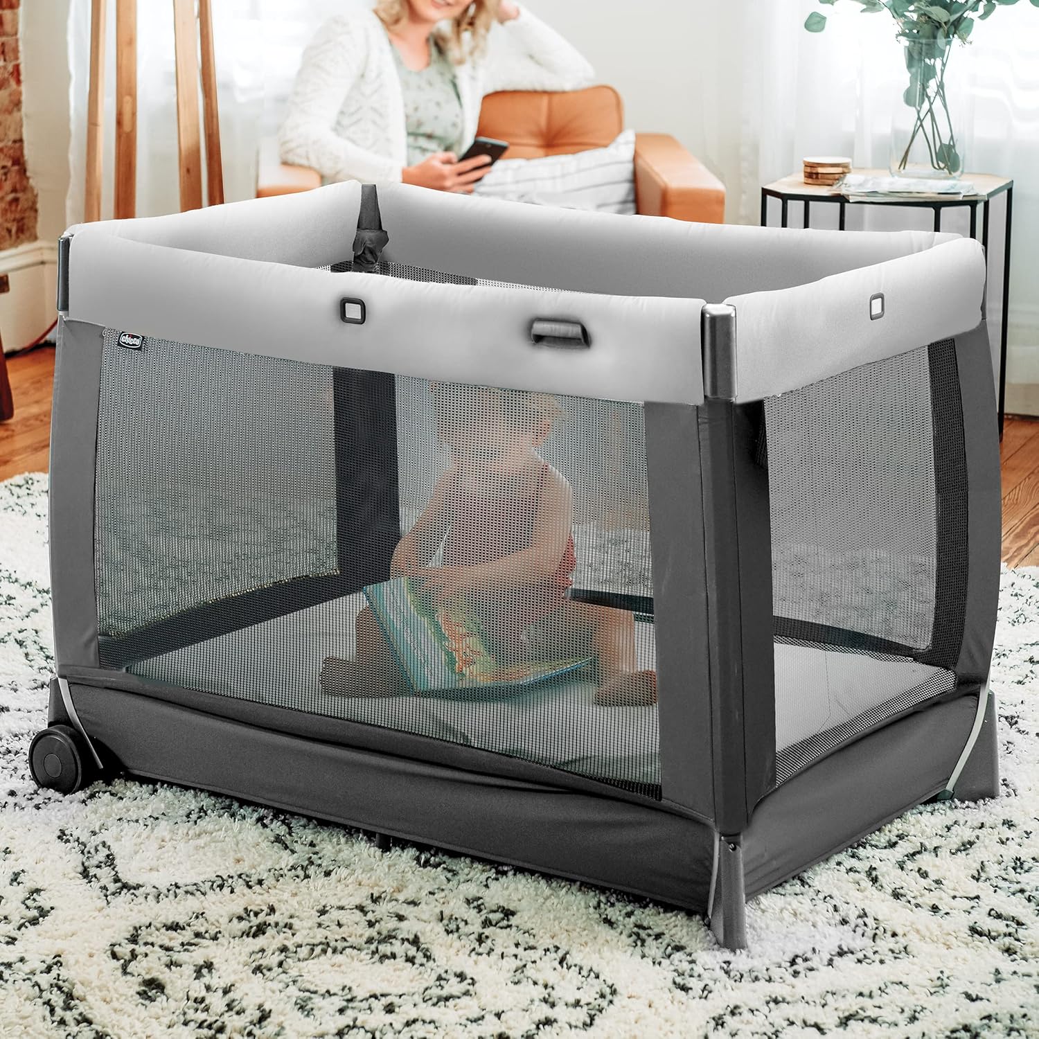 Chicco Lullaby Portable Playard, Infant Bassinet and Changer, Toddler Playard, Portable Crib, Travel Friendly | Camden/Black Chicco Lullaby Portable Playard, Infant Bassinet and Changer, Toddler Playard, Portable Crib, Travel Friendly | Camden/Black