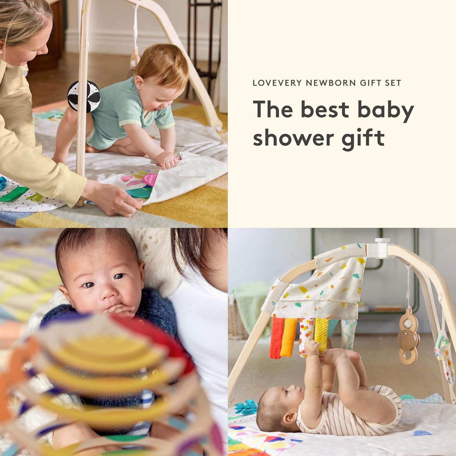 LOVEVERY, The Newborn Gift Set, Play Gym with Sensory Strands and Looker Play Kit, Baby Development Essentials, Ages 0+ LOVEVERY, The Newborn Gift Set, Play Gym with Sensory Strands and Looker Play Kit, Baby Development Essentials, Ages 0+