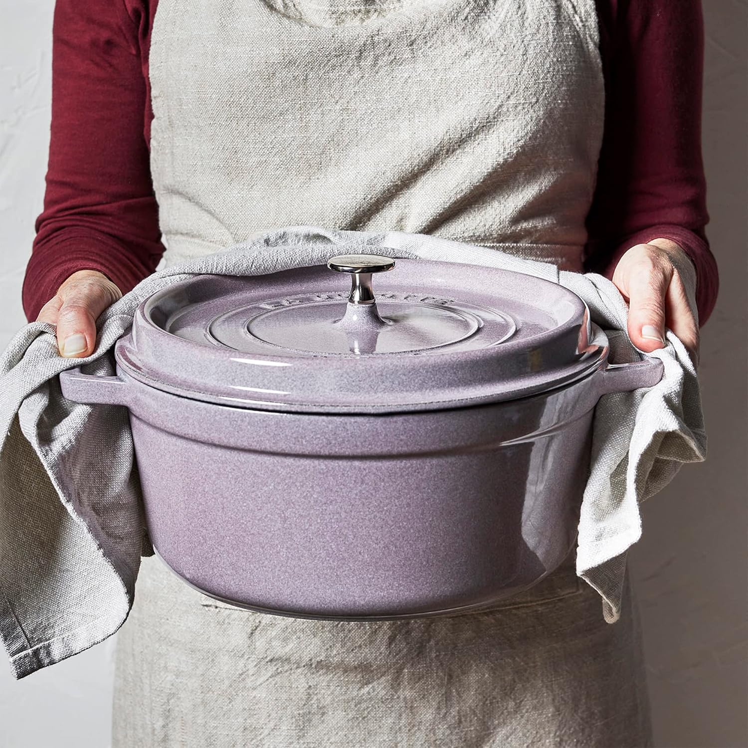 STAUB Cast Iron 7-qt Round Cocotte - Lilac STAUB Cast Iron 7-qt Round Cocotte - Lilac