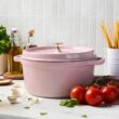 Staub Cast Iron Round Cocotte 7-quart-Peony Pink Staub Cast Iron Round Cocotte 7-quart-Peony Pink