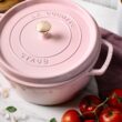 Staub Cast Iron Round Cocotte 7-quart-Peony Pink Staub Cast Iron Round Cocotte 7-quart-Peony Pink