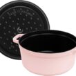 Staub Cast Iron Round Cocotte 7-quart-Peony Pink Staub Cast Iron Round Cocotte 7-quart-Peony Pink