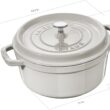 Staub Cast Iron 7-qt Round Cocotte - White Truffle Staub Cast Iron 7-qt Round Cocotte - White Truffle, Made in France