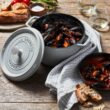 Staub Cast Iron 7-qt Round Cocotte - White Truffle Staub Cast Iron 7-qt Round Cocotte - White Truffle, Made in France