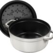 Staub Cast Iron 7-qt Round Cocotte - White Truffle Staub Cast Iron 7-qt Round Cocotte - White Truffle, Made in France
