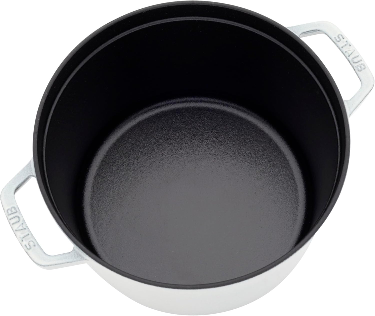 Staub Cast Iron 7-qt Round Cocotte - White Truffle Staub Cast Iron 7-qt Round Cocotte - White Truffle, Made in France