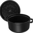 STAUB Cast Iron Dutch Oven 4-qt Round Cocotte, Made in France, Serves 3-4, Matte Black
