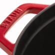STAUB Cast Iron Dutch Oven 4-qt Round Cocotte, Made in France, Serves 3-4, Cherry