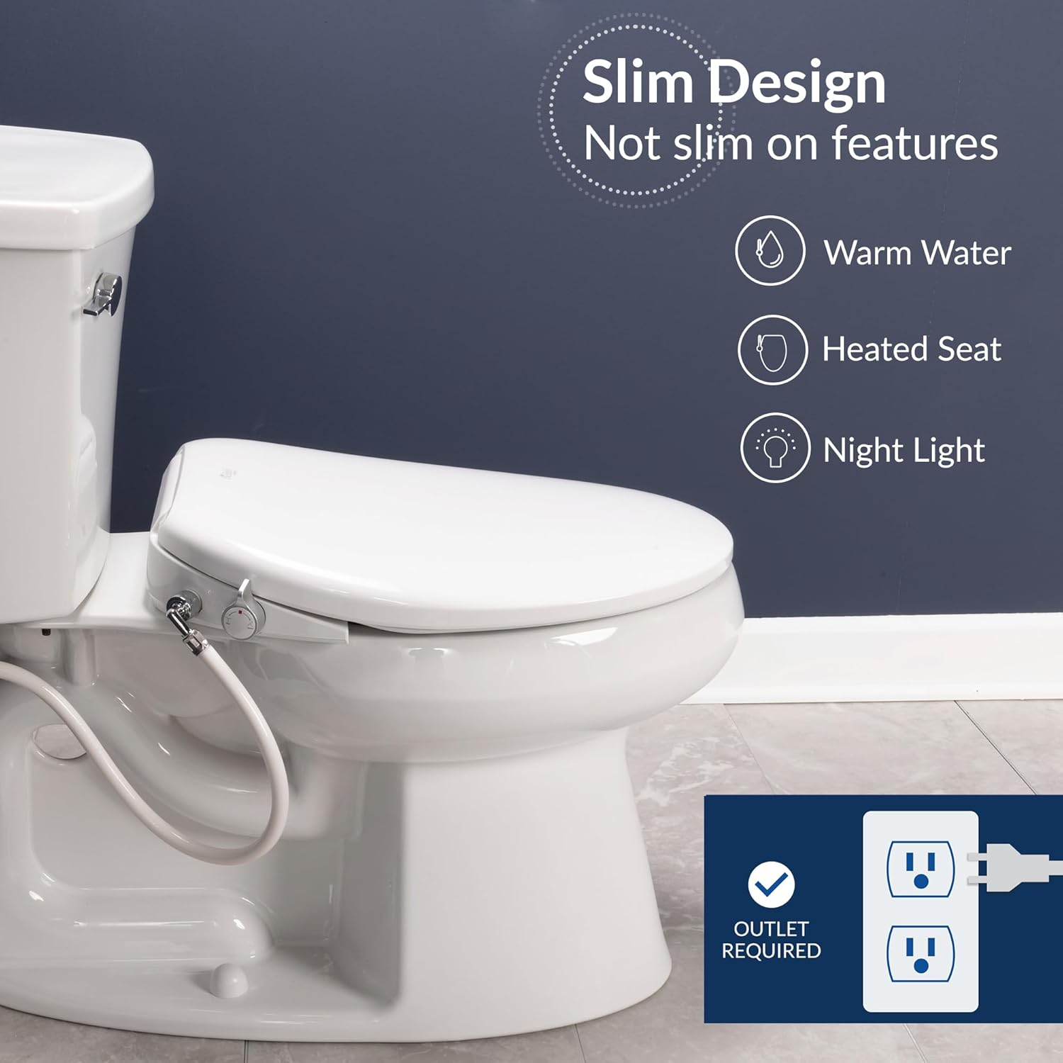 Bio Bidet BB500 Heated Electric Bidet Seat with Warm Water Wash, Night Light, Low Profile Design, Elongated Bio Bidet BB500 Heated Electric Bidet Seat with Warm Water Wash, Night Light, Low Profile Design, Elongated