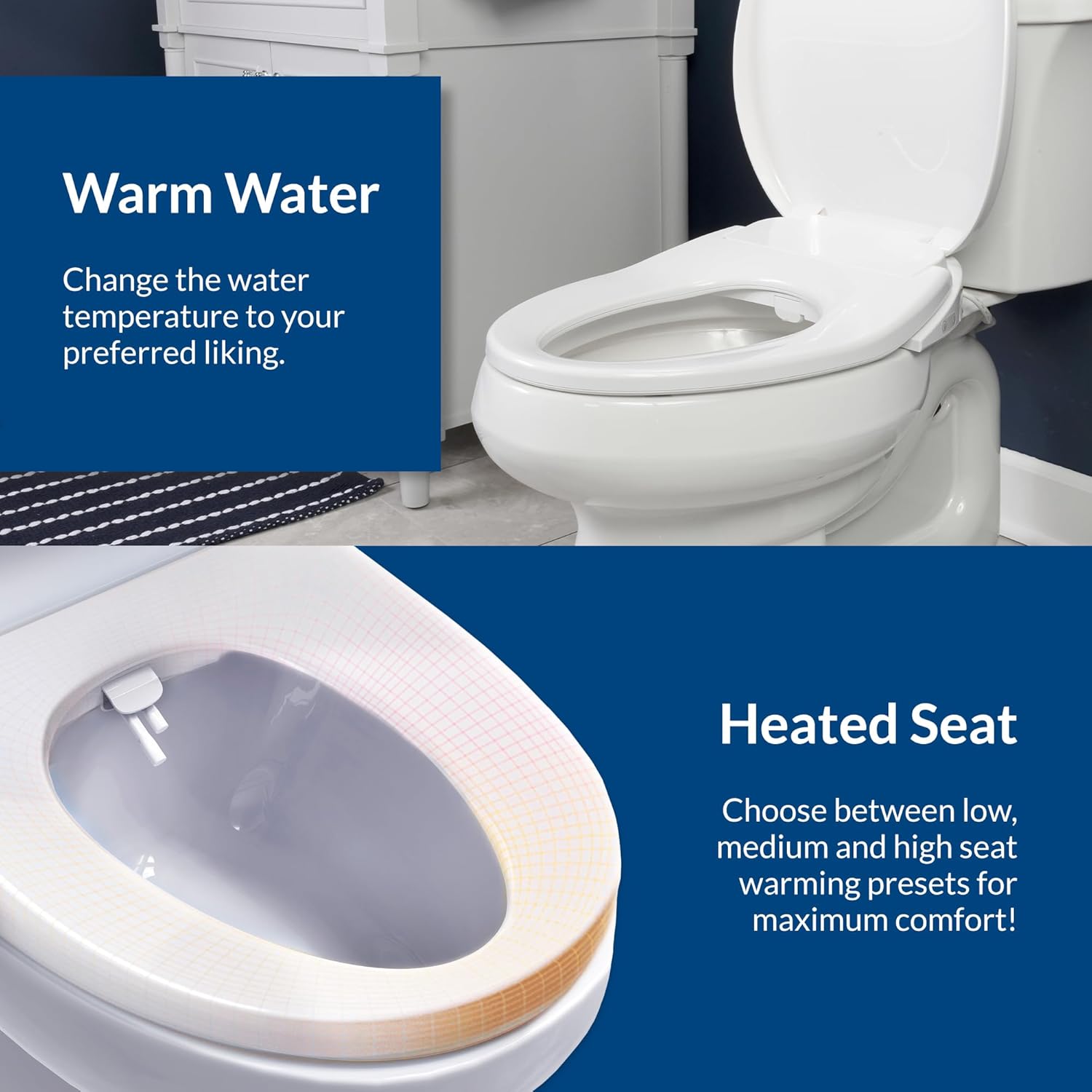 Bio Bidet BB500 Heated Electric Bidet Seat with Warm Water Wash, Night Light, Low Profile Design, Elongated Bio Bidet BB500 Heated Electric Bidet Seat with Warm Water Wash, Night Light, Low Profile Design, Elongated