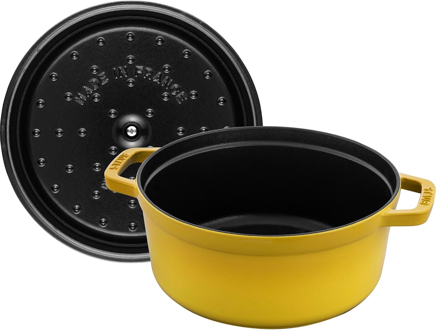 Staub Cast Iron 4-qt Round Dutch Oven - Citron Staub Cast Iron 4-qt Round Dutch Oven - Citron