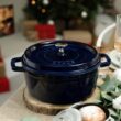 Staub Cast Iron 4-qt Round Cocotte - Dark Blue Staub Cast Iron 4-qt Round Cocotte - Dark Blue, Made in France