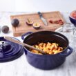 Staub Cast Iron 4-qt Round Cocotte - Dark Blue Staub Cast Iron 4-qt Round Cocotte - Dark Blue, Made in France