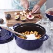 Staub Cast Iron 4-qt Round Cocotte - Dark Blue Staub Cast Iron 4-qt Round Cocotte - Dark Blue, Made in France