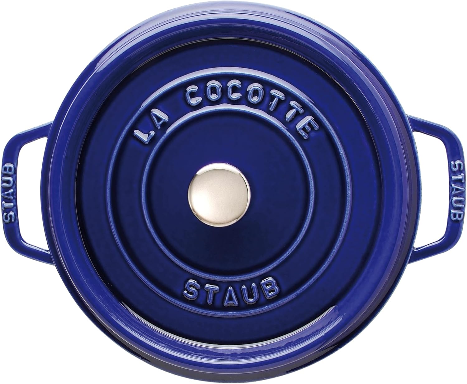 Staub Cast Iron 4-qt Round Cocotte - Dark Blue Staub Cast Iron 4-qt Round Cocotte - Dark Blue, Made in France