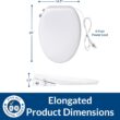 Bio Bidet BB550 Heated Bidet Seat with Warm Water Wash & Air Dryer, Night Light, Low Profile Design, Elongated Bio Bidet BB550 Heated Bidet Seat with Warm Water Wash & Air Dryer, Night Light, Low Profile Design, Elongated