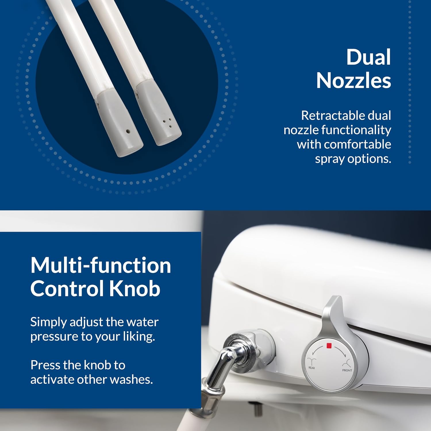 Bio Bidet BB550 Heated Bidet Seat with Warm Water Wash & Air Dryer, Night Light, Low Profile Design, Elongated Bio Bidet BB550 Heated Bidet Seat with Warm Water Wash & Air Dryer, Night Light, Low Profile Design, Elongated