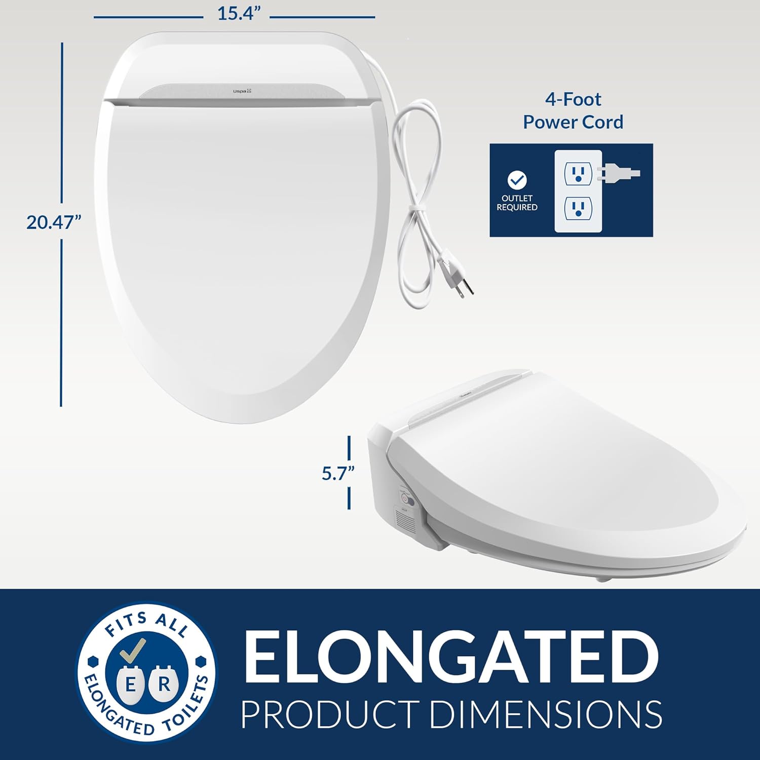 Bio Bidet USPA PRO Modern Bidet Seat, Warm Water, Heated Seat & Dryer, Remote Control, Elongated Bio Bidet USPA PRO Modern Bidet Seat, Warm Water, Heated Seat & Dryer, Remote Control, Elongated