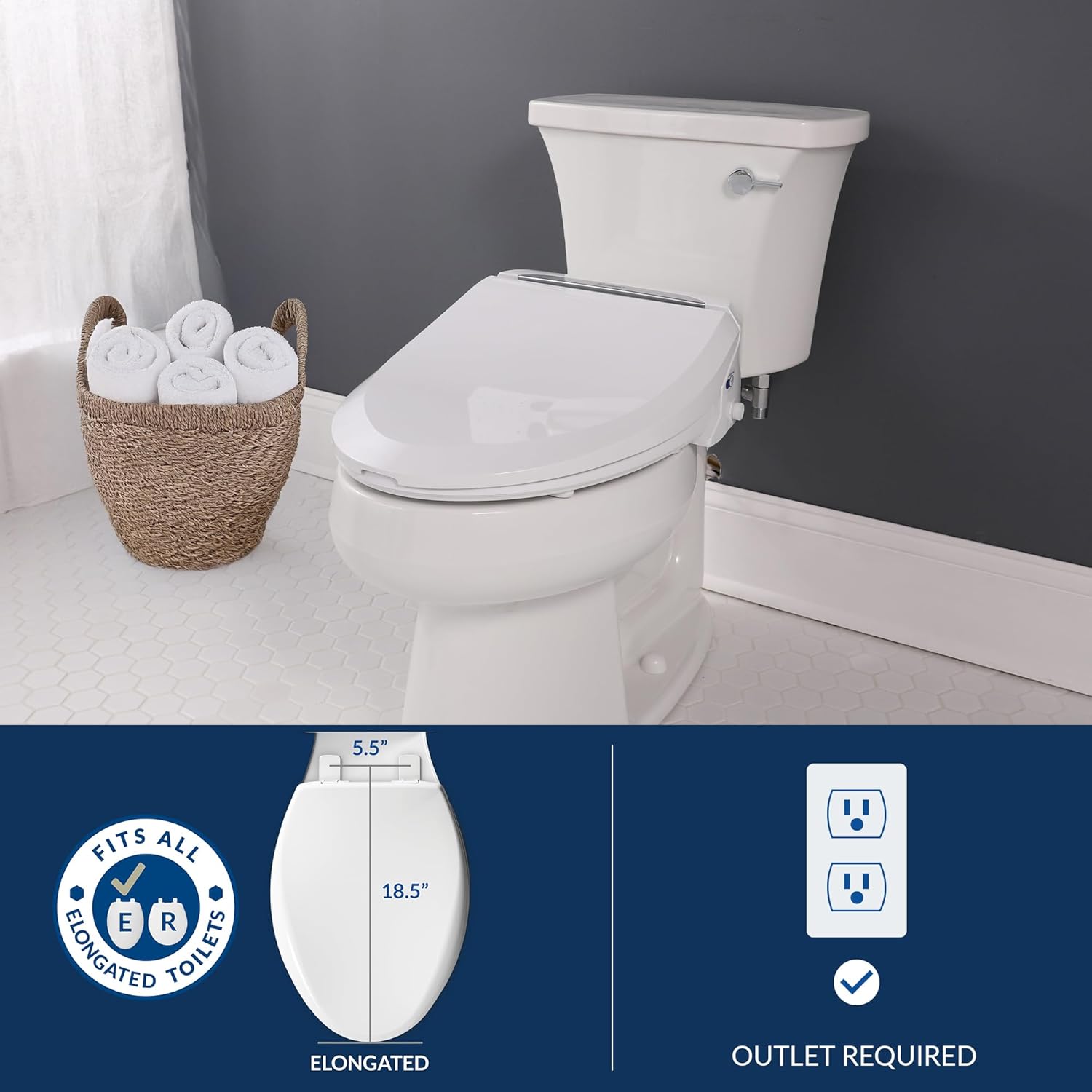 Bio Bidet USPA PRO Modern Bidet Seat, Warm Water, Heated Seat & Dryer, Remote Control, Elongated Bio Bidet USPA PRO Modern Bidet Seat, Warm Water, Heated Seat & Dryer, Remote Control, Elongated