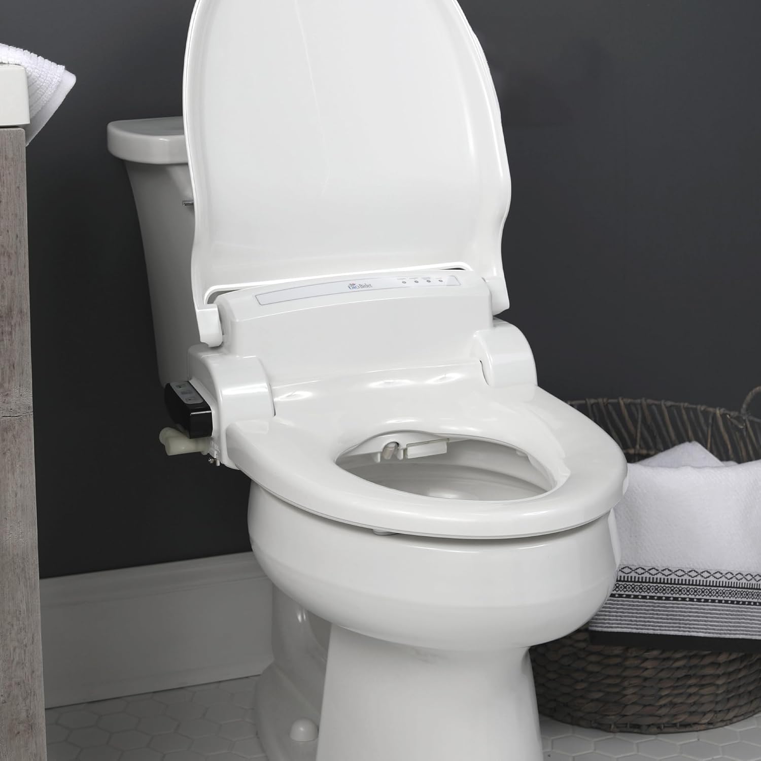 Bio Bidet BB1000 Warm Water Bidet Seat, Air Dryer, Heated Seat with Slow Close Lid, Remote Control, Round Bio Bidet BB1000 Warm Water Bidet Seat, Air Dryer, Heated Seat with Slow Close Lid, Remote Control, Round