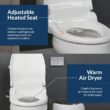 Bio Bidet BB1000 Warm Water Bidet Seat, Air Dryer, Heated Seat with Slow Close Lid, Remote Control, Round Bio Bidet BB1000 Warm Water Bidet Seat, Air Dryer, Heated Seat with Slow Close Lid, Remote Control, Round
