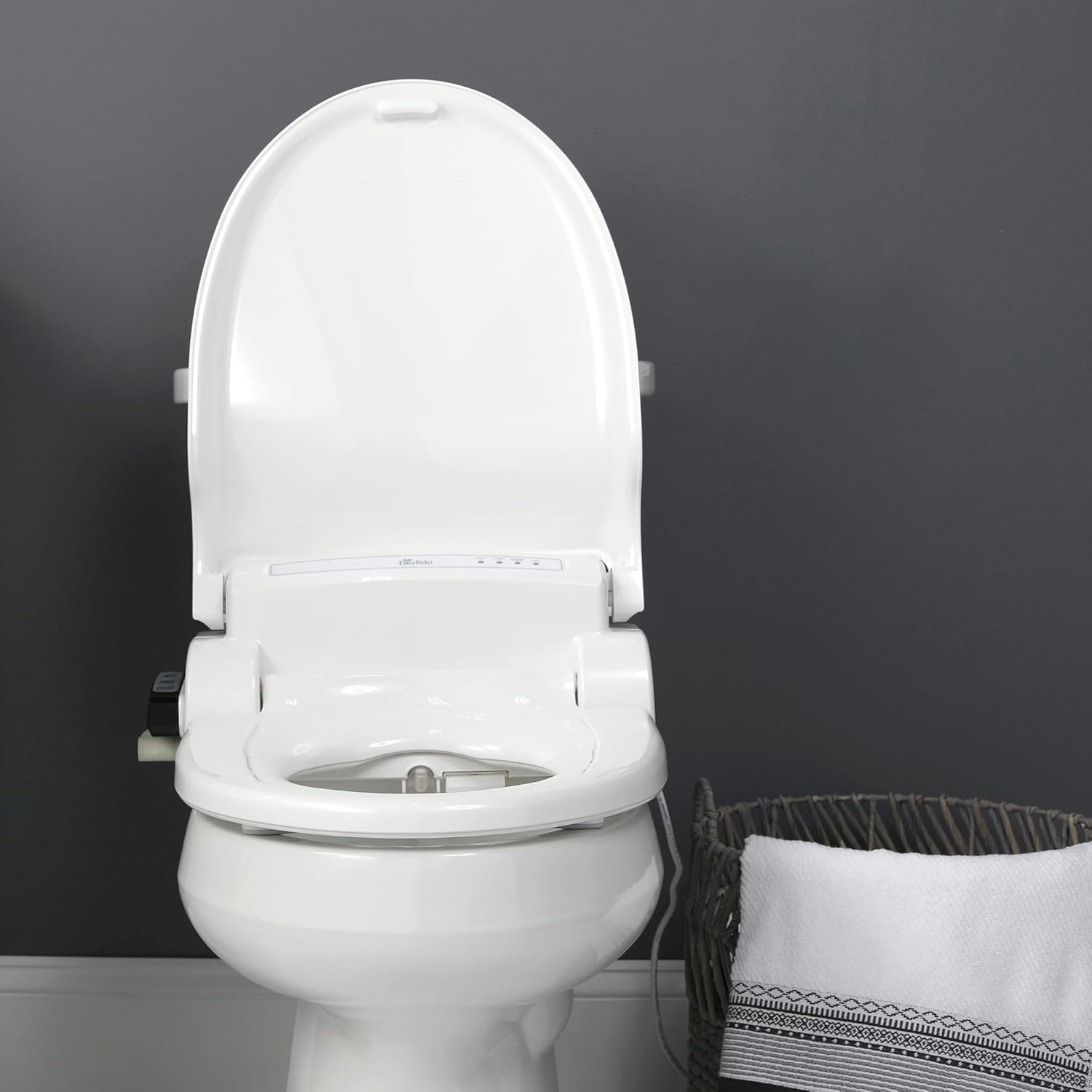 Bio Bidet BB1000 Warm Water Bidet Seat, Air Dryer, Heated Seat with Slow Close Lid, Remote Control, Round Bio Bidet BB1000 Warm Water Bidet Seat, Air Dryer, Heated Seat with Slow Close Lid, Remote Control, Round