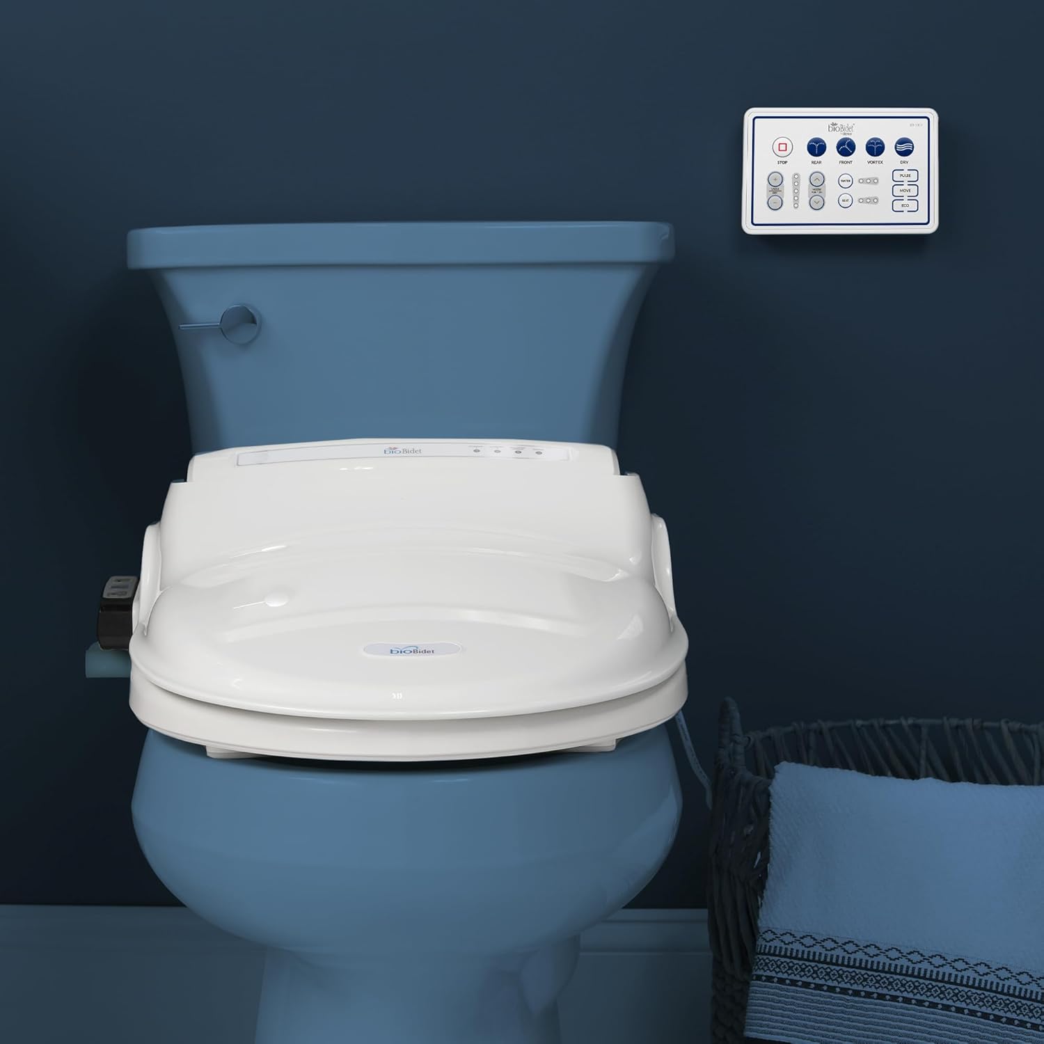 Bio Bidet BB1000 Warm Water Bidet Seat, Air Dryer, Heated Seat with Slow Close Lid, Remote Control, Round Bio Bidet BB1000 Warm Water Bidet Seat, Air Dryer, Heated Seat with Slow Close Lid, Remote Control, Round
