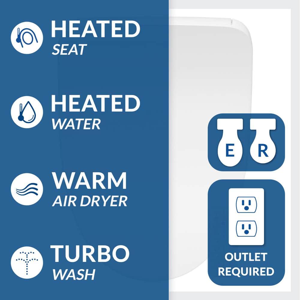 BIO BIDET HD-7500 Electric Bidet Seat for Elongated Toilets in White HD-7500 BIO BIDET HD-7500 Electric Bidet Seat for Elongated Toilets in White HD-7500