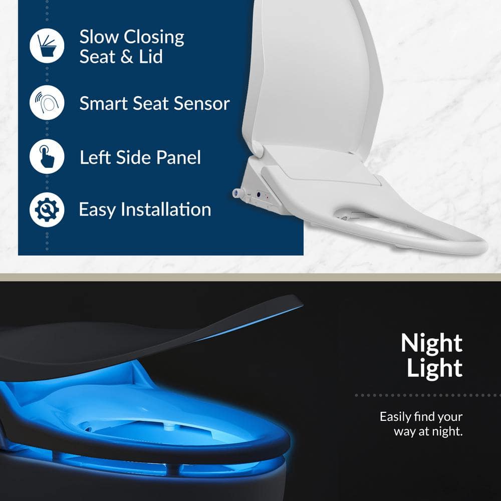 BIO BIDET HD-7500 Electric Bidet Seat for Elongated Toilets in White HD-7500 BIO BIDET HD-7500 Electric Bidet Seat for Elongated Toilets in White HD-7500