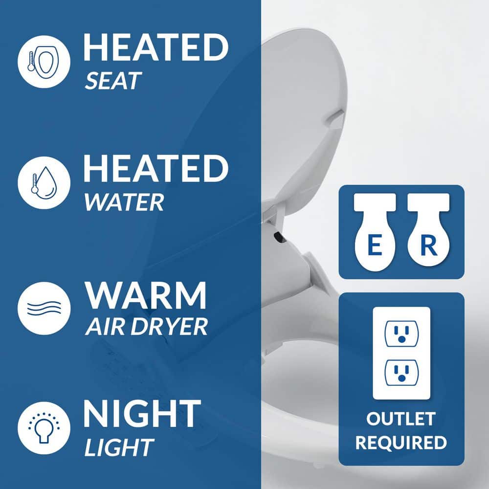 BIO BIDET HD-7000 Electric Bidet Seat for Elongated Toilets in White with Fusion Heating Technology HD-7000 BIO BIDET HD-7000 Electric Bidet Seat for Elongated Toilets in White with Fusion Heating Technology HD-7000