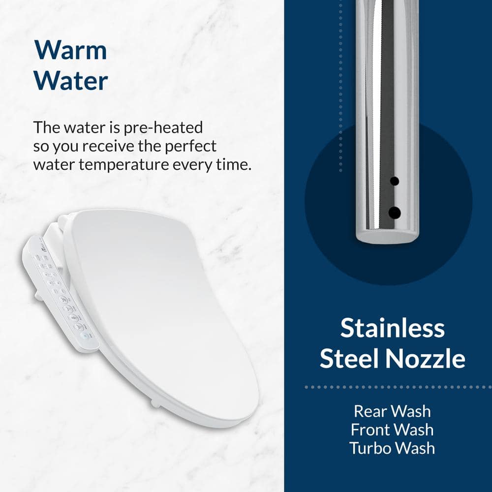 BIO BIDET HD-7000 Electric Bidet Seat for Elongated Toilets in White with Fusion Heating Technology HD-7000 BIO BIDET HD-7000 Electric Bidet Seat for Elongated Toilets in White with Fusion Heating Technology HD-7000