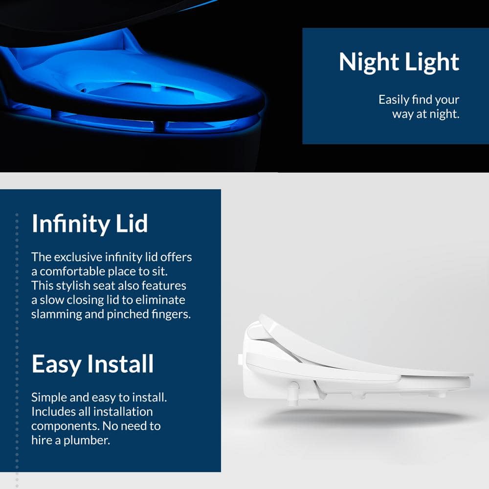 BIO BIDET HD-7000 Electric Bidet Seat for Elongated Toilets in White with Fusion Heating Technology HD-7000 BIO BIDET HD-7000 Electric Bidet Seat for Elongated Toilets in White with Fusion Heating Technology HD-7000