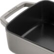 Staub Cast Iron 12-inch x 8-inch Roasting Pan - Graphite Grey Staub Cast Iron 12-inch x 8-inch Roasting Pan - Graphite Grey, Made in France