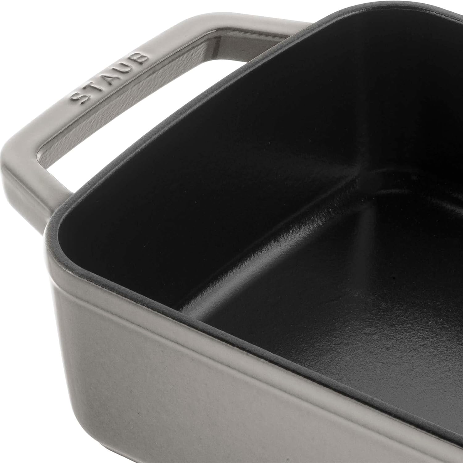 Staub Cast Iron 12-inch x 8-inch Roasting Pan - Graphite Grey Staub Cast Iron 12-inch x 8-inch Roasting Pan - Graphite Grey, Made in France