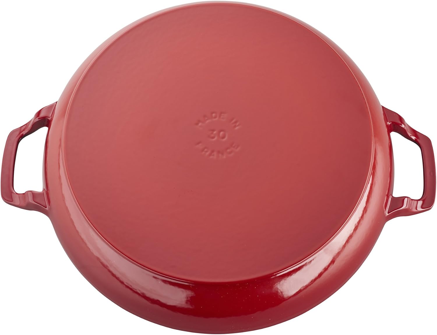 STAUB Cast Iron Braiser with Glass Lid, Dutch Oven, 3.5-quart, serves 3-4, Made in France, Cherry STAUB Cast Iron Braiser with Glass Lid, Dutch Oven, 3.5-quart, serves 3-4, Made in France, Cherry
